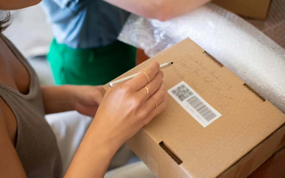 El uso de etiquetas de código de barras